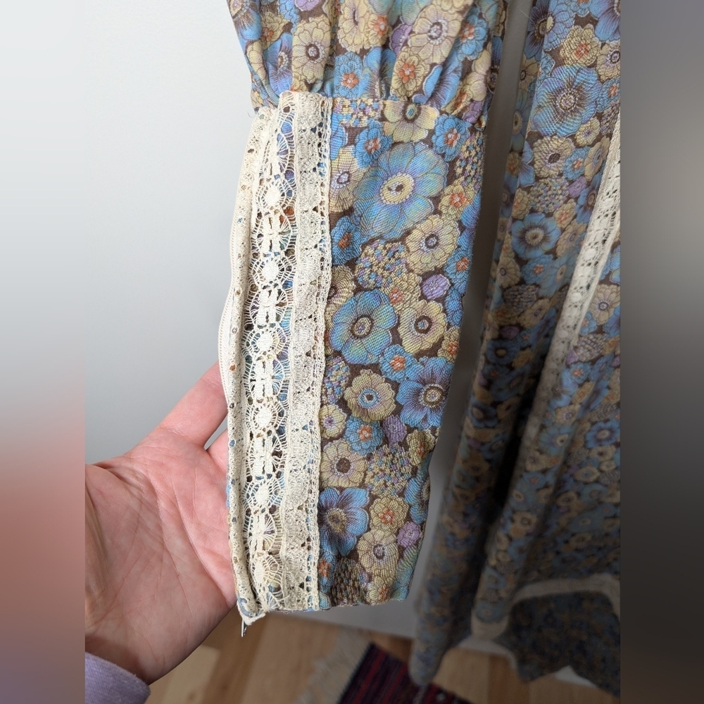 Gunne Sax vintage floral dress sz M - Picture 5 of 16